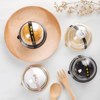 Makaron gâteau rond boîte d'emballage peau de glace lune boîte à gâteau flux coeur haricots pâte gâteau neige Meiniang boîte d'emballage en plastique