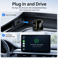 Dongle portable 2 en 1 Type-C USB CarPlay et Android Auto avec récepteur sans fil Plug and Play