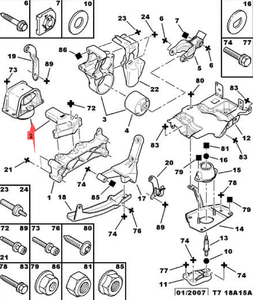 Supporto Motore OE 1807GG per <span class=keywords><strong>Peugeot</strong></span> <span class=keywords><strong>3008</strong></span> 308 5008 <span class=keywords><strong>Citroen</strong></span> C4L 1.6T, Staffa di Montaggio Motore - Product Image 2