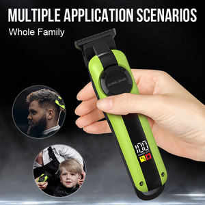 เครื่องโกนหนวดไฟฟ้าไร้สายสำหรับผู้ชาย ใบมีดสแตนเลส ชาร์จผ่าน USB พร้อมหน้าจอ LCD - อุปกรณ์ร้านตัดผม - Product Image 4