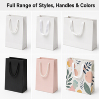 Sacs en carton blanc personnalisés, toutes tailles, impression de logo, service de conception gratuit, écologiques, promotionnels, avec poignées à cordon, vente en gros