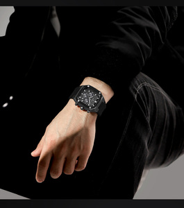 Reloj de Pulsera NAVIFORCE 8037 <span class=keywords><strong>BBB</strong></span> de Lujo para Hombre, Diseño Ejecutivo, Cuarzo, Cronógrafo, 24 Horas, Correa de Sílice Ahumada - Product Image 2