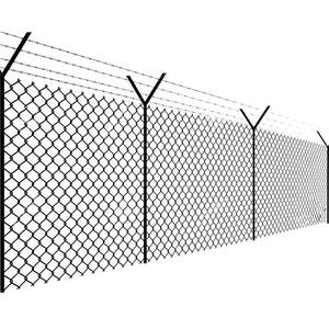 Maillon de chaîne de cyclone galvanisé résistant à la rouille clôturant des panneaux pour la barrière de maillon de chaîne enduite par PVC d'utilisation durable - Product Image 6