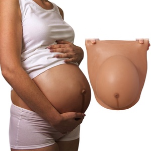 Venta al por mayor mujeres artificiales embarazadas golpes silicona falso vientre modelo <span class=keywords><strong>embarazo</strong></span> estómago <span class=keywords><strong>peso</strong></span> ligero para madre disfraz de maternidad - Product Image 1