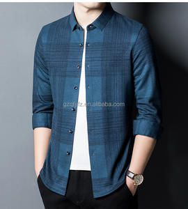 Camicia da <span class=keywords><strong>Uomo</strong></span> Slim Fit per Affari, Nuova Collezione 2026, Camicia Casual Sottile a Maniche Lunghe per Giovani - Product Image 1