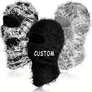 Pasamontañas JX Personalizado de Hip Hop, Gorro de Punto Desgastado, Máscara Facial Completa para Esquí, Pasamontañas de <span class=keywords><strong>Camuflaje</strong></span> para Mujer, Gorro de Esquí Afelpado - Product Image 2