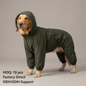 Waterproof Large Dog Winter Windbreaker <strong>Jacket</strong> Reflective Warm Four-Legged Pet Jumpsuit with Hood OEM Custom Dog Snowsuit Coat - Product Image 4