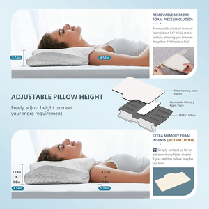 Hot Sale Einstellbare therapeut ische ergonomische Schlaf wellenform Bett kontur Cervi cal 100% Memory Foam Kissen - Product Image 4