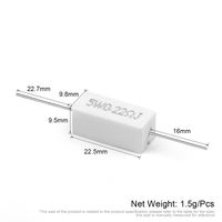Longwei 5W-10W Horizontal Ceramic Cement Resistors Wirewound Non Flammable Small-sized Resistor 0.1-150K 1/2/5% Strong Pulse