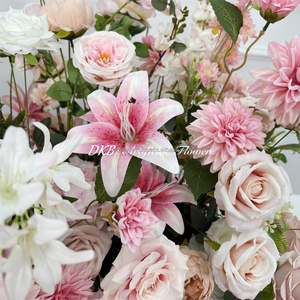 Nouvelle Conception de Chemin de Table Floral Artificiel pour Allée de Mariage en Tissu de Soie – Écologique, Couleurs Personnalisables pour Pâques et Halloween - Product Image 4