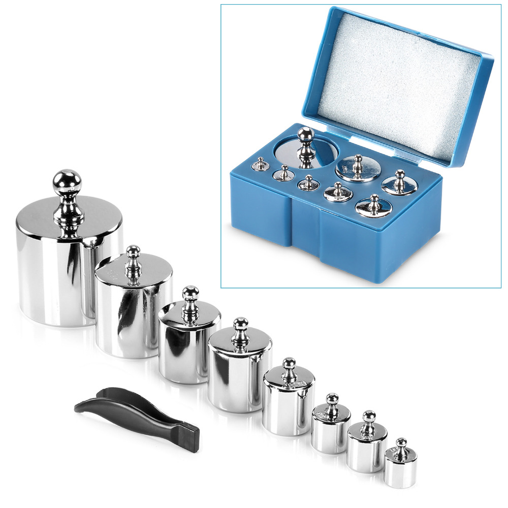 Neewer 8 Pieces Stainless Steel Calibration Weight Set with