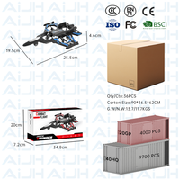 Avión RC de Espuma AiJH con Luces LED de Colores, Avión con Giro de 360°, Avión de Combate para Principiantes, Planeador RC Fácil de Volar, Juguetes de Aviones RC