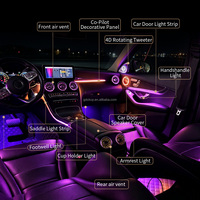 7-teiliges Komplett-Set W205 LED-Ambientebeleuchtung für Mercedes-Benz C-Klasse 2015-2021 Leuchtende Turbinen-Lüftungsöffnungen Lautsprecherabdeckung Auto-Atmosphärenlampe