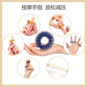 <b>Mini</b> Spring Finger Massager Ring Spike Shape Metal Unisex Daily Use Decompression Relief Jewelry Fashion Rings - Product Image 3