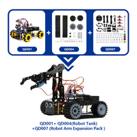 Kit de bras robotique ACEBOTT ESP32, kit de suivi solaire, robot tank programmable, voiture robot intelligente, kit de démarrage de voiture robot avec caméra intelligente pour Arduino