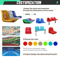 Chaises de tribune en plastique PP durables pour l'extérieur, installation rapide, sièges pour arènes sportives, gymnases, stades