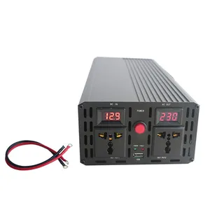 Inverter Daya 3000 Watt Daya Puncak 220V 12V 3000 W dengan Layar LED Ganda