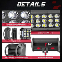 Barre lumineuse LED tout-terrain 12V super lumineuse à faisceau spot, format compact 6 pouces, lot de 2 par boîte, pour voitures