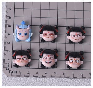 ขายส่งการ์ตูน Nezha AO <span class=keywords><strong>Bing</strong></span> คนหัวเสน่ห์เด็กน่ารัก DIY เครื่องประดับผมอุปกรณ์เสริมแบนเรซิน Cabochon - Product Image 2