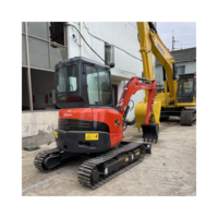 Excavatrice d'occasion originale japonaise de 5.5 tonnes Kubota U55-5 en vente mini pelleteuse de seconde main à faibles heures de travail Kubota U55 U55-5