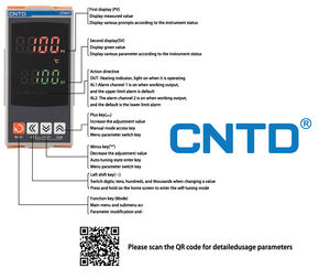 Pantalla digital dual industrial CNTD CTN4V 9999PV/SV Controlador de temperatura de alta velocidad 100-240VAC 50HZ Pantalla de plástico de 4 dígitos - Product Image 5