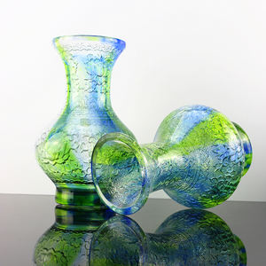 Patung Seni Rakyat Ukiran Tangan Kaca Liuli Gaya Vas, Dekorasi Rumah, Kemasan Hadiah, 150x230mm, Berwarna-warni - Product Image 4