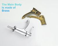 Grifo Mezclador de Lavabo de Baño de Estilo Victoriano Tradicional Maynosi, Monomando, con Caños Flexibles, Cromado Pulido