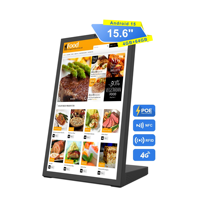 Tableta Kiosco Android de 15.6 Pulgadas, 4+64 GB, Pantalla Táctil, Menú Digital para Restaurante, Autoservicio, Compatible con SDK