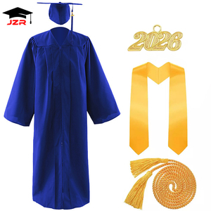 GRAN OFERTA 2026 - Traje de Graduación de Licenciatura al por Mayor de Fábrica, Túnica Blanca de Graduación con Birrete y Borla, OEM, Túnicas Americanas para Escuelas - Product Image 2