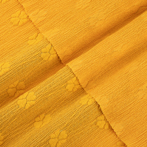 Premium Floral Jacquard Liverpool Tela ecológica 98% Poliéster 2% <span class=keywords><strong>Spandex</strong></span> Textil amarillo estirable para diseño de moda - Product Image 5