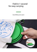 Bol pliable pour animaux de compagnie avec logo et couleurs personnalisables, bol d'alimentation léger et pliable pour chien, idéal pour les promenades et les voyages