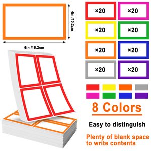 Large Blank <b>Moving</b> <b>Box</b> Labels 160 Sheets 8 Color Coding Stickers For Home Kitchen Storage <b>Box</b> Organization - Product Image 3