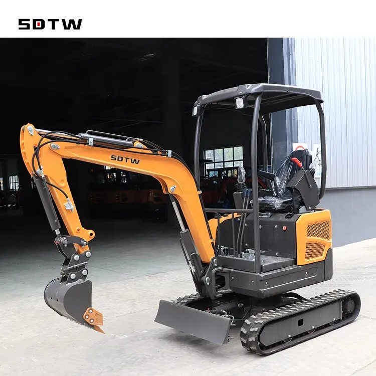 Sdtw Trung Quốc Mới nóng bán giá rẻ Trung Quốc Mini 1.6 tấn 1600kg 10.4kw EPA Farming Digger CE chứng nhận nhỏ mini Máy xúc với Claw