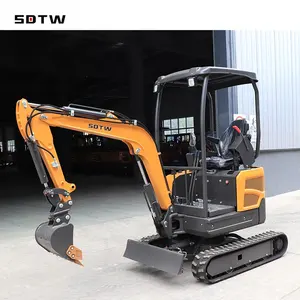 SDTW China New Hot Sale Cheap Chinese Mini 1.6 Ton 1600kg 10.4kw Epa Farming Digger Ce Certified Small Mini Excavator With Claw