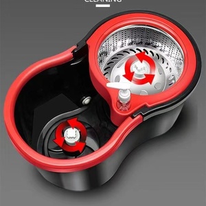 Self-washed 360 หมุนเมจิกบ้านฝุ่นทําความสะอาดปั่นแห้งน้ําดูดซับ <span class=keywords><strong>Moop</strong></span> Twist หัวแยกถัง Mop พร้อม Wringer - Product Image 2