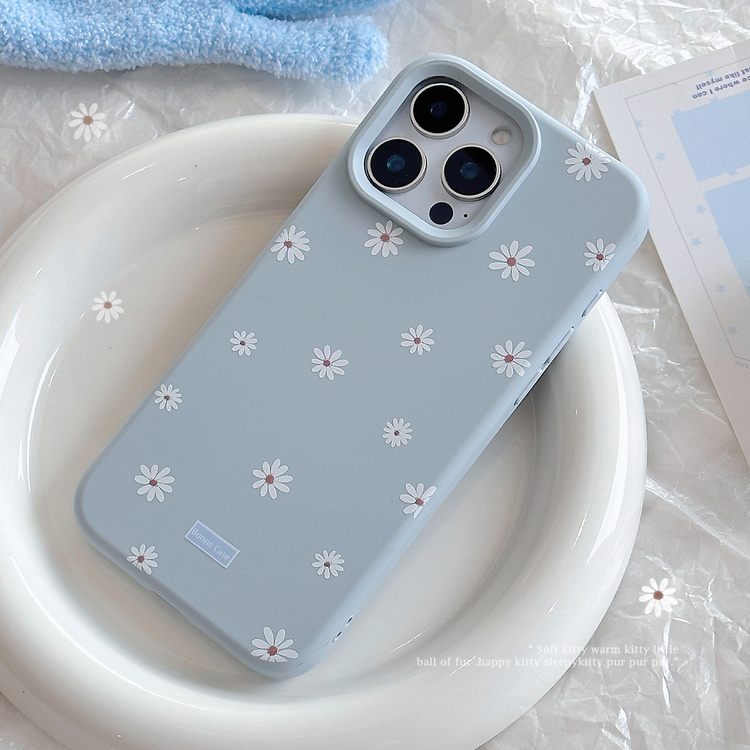 Ash blue  daisies filling the screen