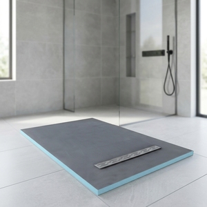 Base de <span class=keywords><strong>douche</strong></span> en XPS avec drain linéaire en acier inoxydable rectangulaire, installation facile - Product Image 2