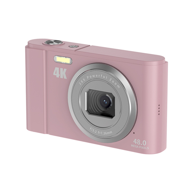 OEM 4K 12MP Mini Digital Point and Shoot Camera with 2.8" IPS Screen 16x Zoom CMOS Sensor Electronic Image Stabilization