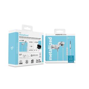 Écouteurs métallisés (microphone, prise jack 3,5 mm, aluminium, plastique recyclé) - Product Image 6