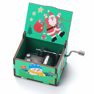 Caja Musical <span class=keywords><strong>de</strong></span> Madera con Manivela, Diseño Artístico <span class=keywords><strong>de</strong></span> Seis Caras, <span class=keywords><strong>Serie</strong></span> <span class=keywords><strong>Navideña</strong></span>, Regalo Premium para las Fiestas - Product Image 5