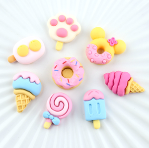 Comida Simulada para Manualidades, Accesorios para el Cabello Infantiles, Resina, Helados, Donas, Materiales para Manualidades con Pegamento de Crema - Product Image 4