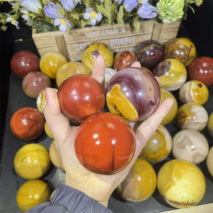 Venta al por Mayor de Esferas de <span class=keywords><strong>Jaspe</strong></span> Mookaite Natural, Cristales de Piedra Pulida para Sanación - Product Image 3