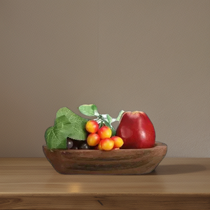 15 pièces bol à pâte en bois décor rustique bols à pâte en bois vintage sculptés à la main paulownia pour la maison ferme à manger bougies Fruits - Product Image 2