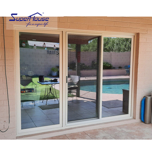 Moderno aluminio Hurricane Slide resistente a los impactos ventanas impermeables Florida puerta corredera de vidrio a prueba de viento para Villa y <span class=keywords><strong>Hotel</strong></span> - Product Image 3
