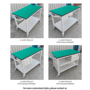 Mesa de Trabajo Industrial de Acero Cuadrada OEM con 1 Cajón y Cerradura con Llave para Uso en Taller - Product Image 4