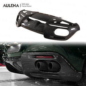 Aulena - منفذ فواصل خلفية وجبهة جانبية من مادة الكربون الجاف, فاصل شفاه السيارة الخلفي ومتلف الصدمات لسيارة فيراري روما - Product Image 1