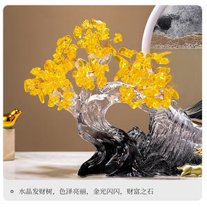 Figurine en résine époxy sculptée artistique personnalisée de luxe haut de gamme de style chinois pour entrée, salon, bureau, meuble TV - Product Image 3