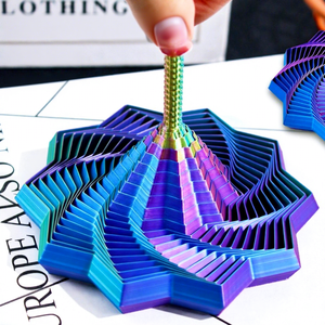 Décoration de bureau en gros : Étoile sensorielle 3D imprimée, spirale rotative avec poignée pour soulager le stress - Product Image 4