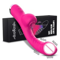Vibrator für Frauen 2-in-1 Leckmaschine Klitoris-Stimulator G-Punkt Leistungsstarker Dildo-Stab Weiblicher Klitoris-Sauger Erotik-Spielzeug für Erwachsene
