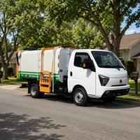 Camion à ordures électrique multifonctionnel à chargement latéral, véhicule de transport de déchets pour l'assainissement environnemental